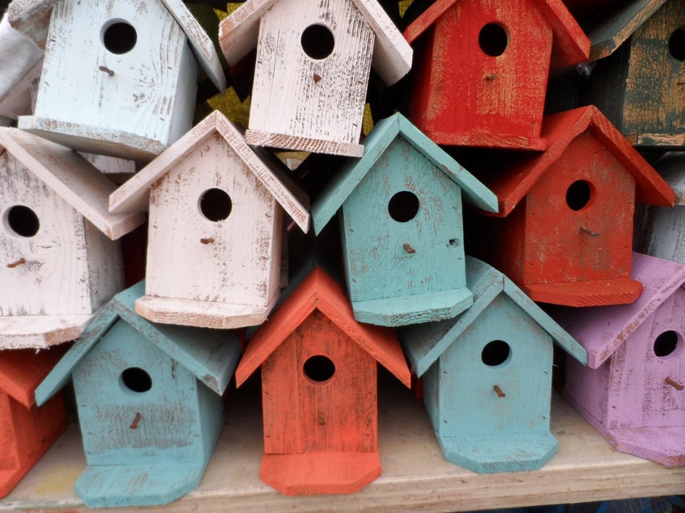 Colorful Bird Houses